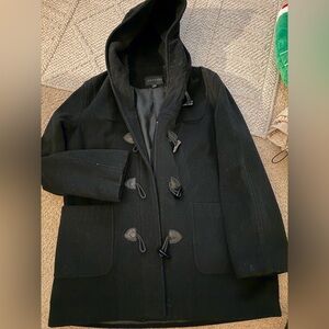 Express Black Wool Blend Coat